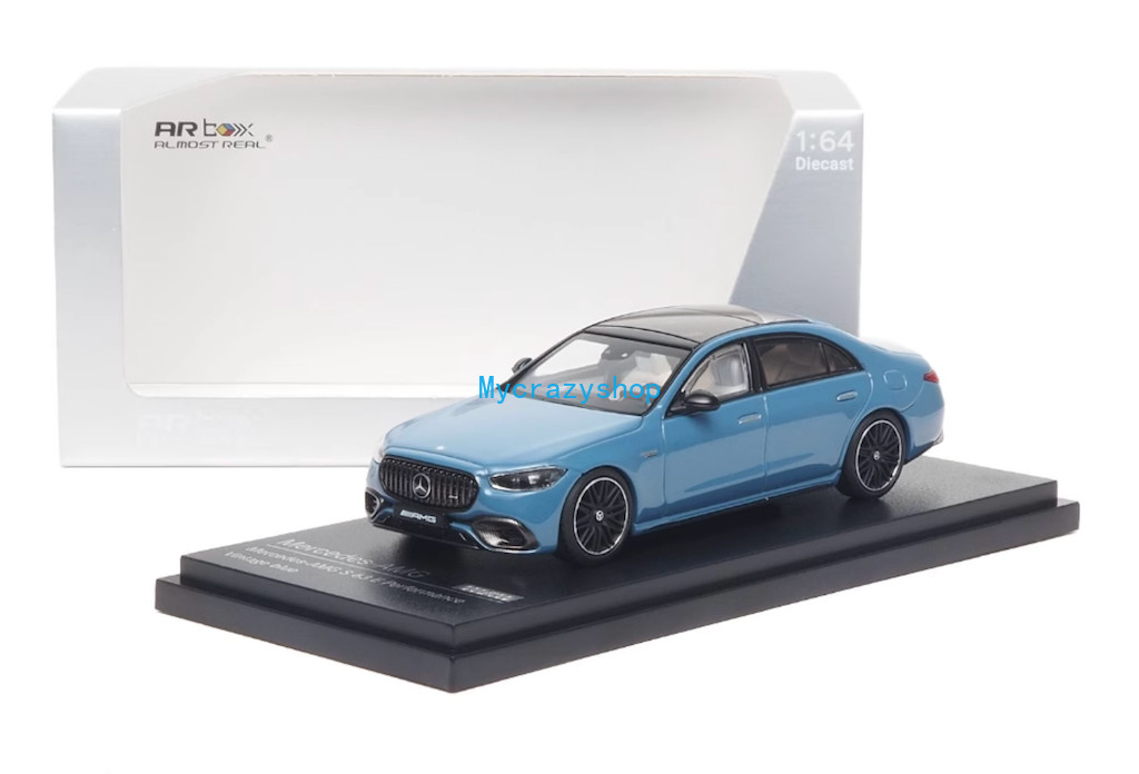 AR 1:64 Blue Benz AMG S63 E Performance Sports Model Diecast