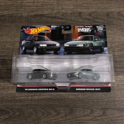 Hot Wheels Super Street Car Culture 2-Pack 1991 Nissan Sentra SE-R & Silvia S13