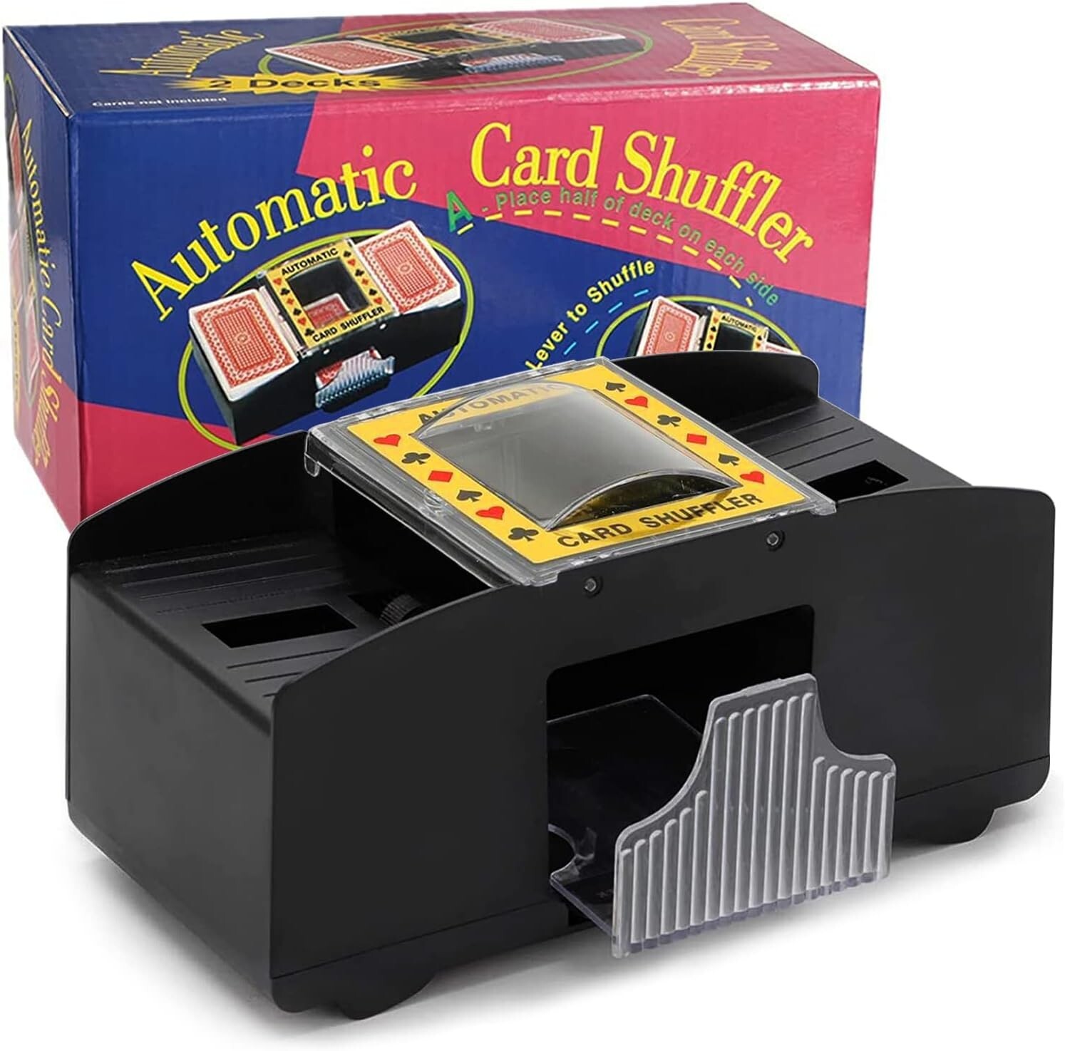 Mélangeur de cartes automatique électrique pour jeu de table noir
