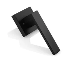 3pk Black Satin Square Door Lever Door Handle for Closets Bedroom Doors