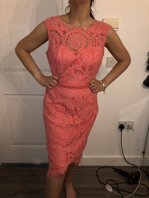 lipsy vip all over lace midi dress