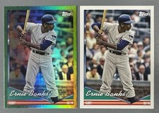 2024 Topps Archives Ernie Banks Green Foil 81/99 & Base #258 Chicago Cubs