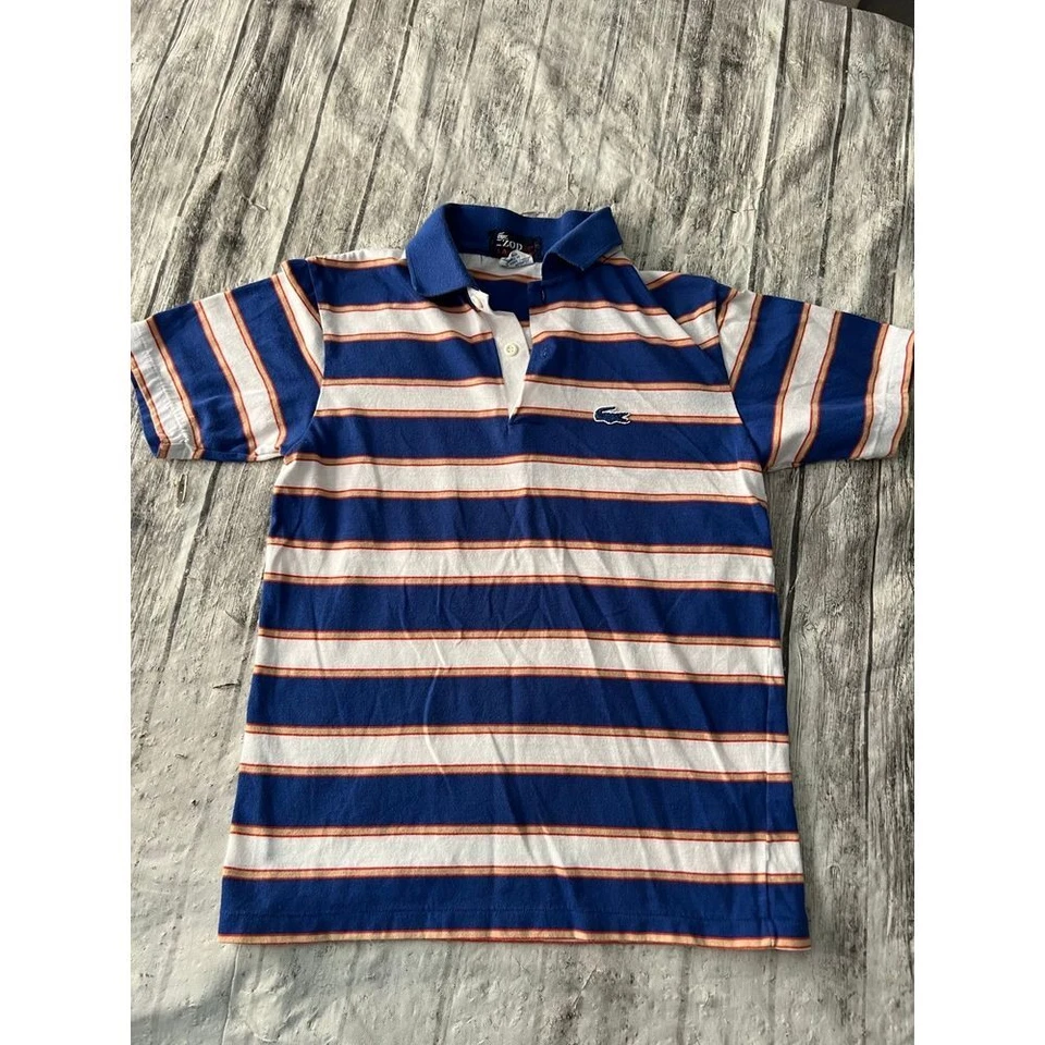 Boys izod lacotse polo shirt, blue orange tan white size 18 - Image 2 of 4