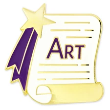 PinMart Art Scroll School Award Lapel Pin