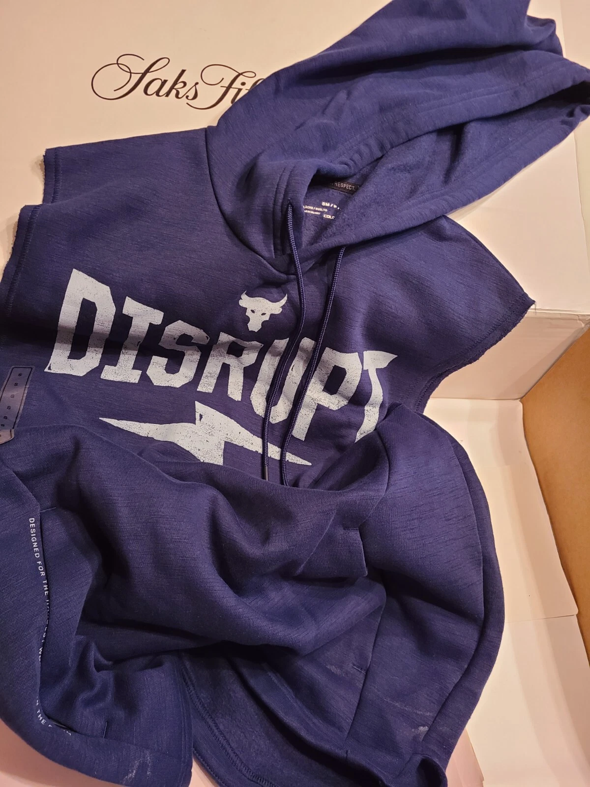 NEW Under Armour Men Rock Cotton Limited Pullover Hoodie BLUE - S/M FIT