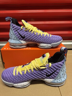 米国限定カラーLebron16 Nike Lakers Nike Lebron XVI 16 Lakers Heritage Atomic Violet SKU CK4765-500