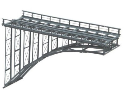 Hack HN32-0 - Hochbogenbrücke 2-gleisig 16cm - Spur N - NEU