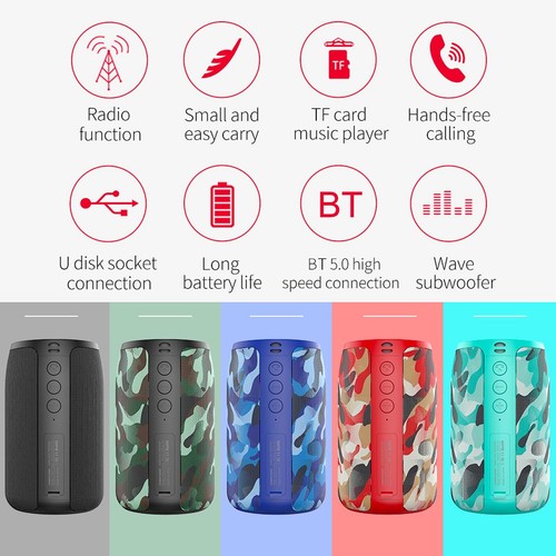 Bluetooth Speaker Wireless Portable Waterproof Outdoor Loud Stereo Bass USB S0C4 - Picture 4 of 11