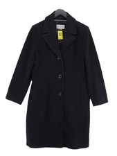 Kirsten Women's Coat Uk 10 Blue 100% Polyester Overcoat