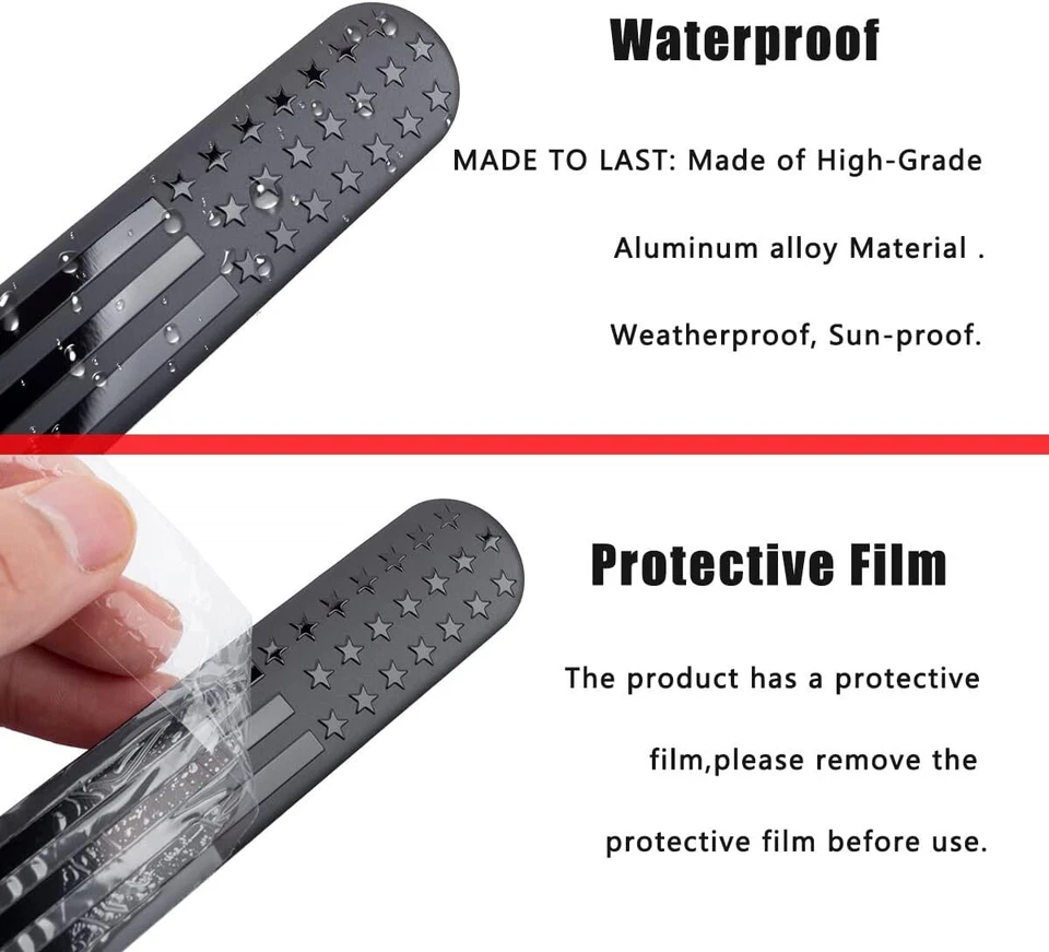 2x/Juego 3D Metal Bandera de Estados Unidos Emblema Insignia Adhesivo Accesorios Coche Universal Foto 3 de 4