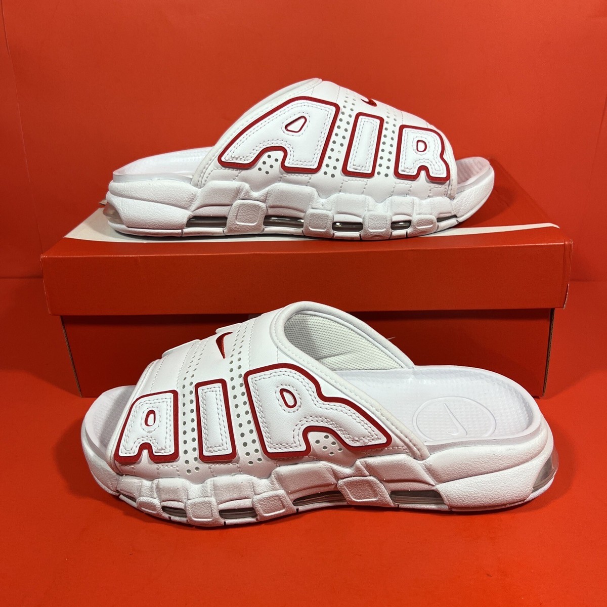Nike Air More Uptempo Sandals Slide Slippers White FD9884
