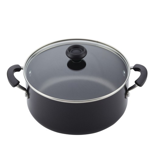 12-teiliges Easy Clean Antihaftbeschichtetes Aluminium Kochgeschirr Set Schwarz - Bild 7 von 9