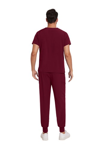 Stretch Medical Nursing Uniform Scrub Set Men V-Neck 3-Pocket-Top Jogger Pants - Picture 48 of 138