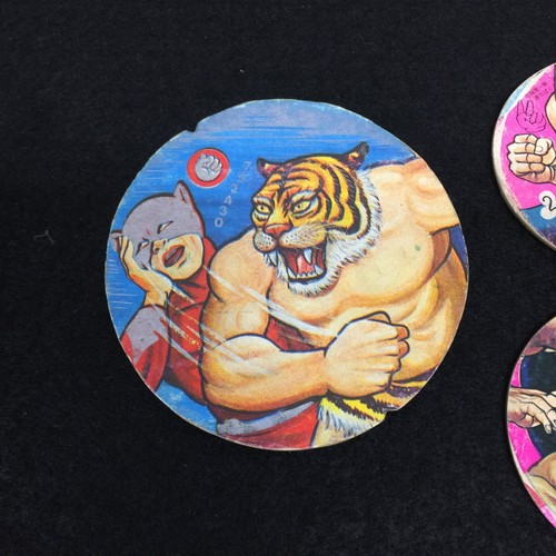 Lot of 9 Rare 70s Vintage Menko Card Japan wrestling Tiger Mask Giant Baba Anime - Picture 2 of 10