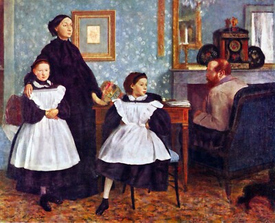 Portait of the Bellelli family by Edgar Degas Giclee Fine Art Repro on Canvas