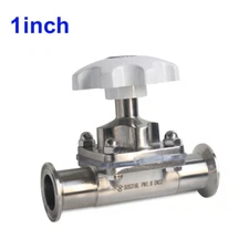 1" Sanitary Diaphragm Valve Stainless Steel 316 Tri-Clamp OD 64mm Water Oil