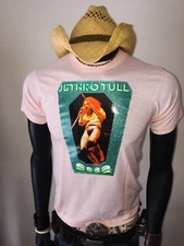 VTG 70's Jethro Tull Folk British Prog Classic Rock Aqualung Concert T-Shirt XL