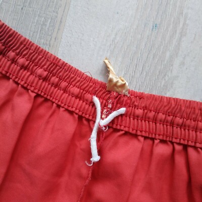 Short De Course Vintage Le Coq Sportif Des Années 70, Rouge Polyester, Taille 90 Homme