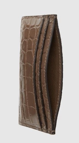 GUCCI MEN'S CROCODILE CARD CASE WITH DOUBLE GG. ITEM 751979 EZIBG 2351 AUTHENTIC - Picture 4 of 19