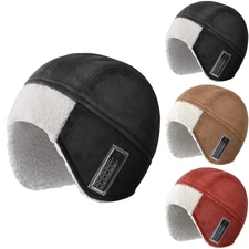 Winter Skull Cap Helmet Liner Cycling Beanie Hat Windproof Warm Ear Covers Hat