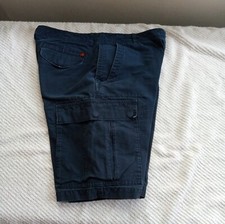 Woolrich Men's Size 32 Zip Up 7 Pocket Dark Blue Cargo Shorts
