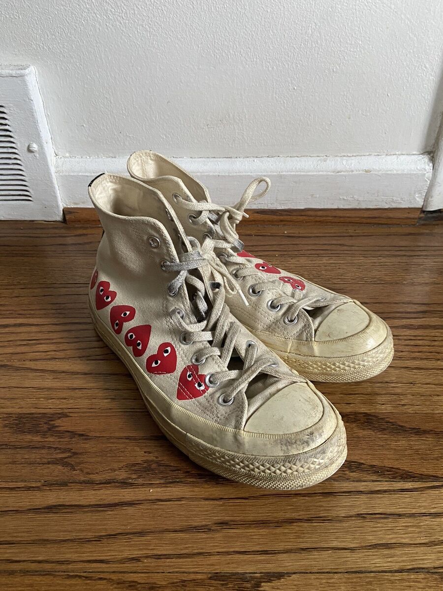 CDG Play Converse Chuck Taylor All Star 70 Multi Heart White CDG Play Converse Chuck Taylor All Star 70 Multi Heart White