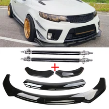 Glossy Black Front Bumper Chin Lip Spoiler Splitter For Kia Forte Koup Body Kit