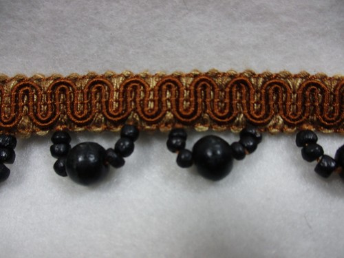 3 paquetes Gimp con adornos de cuentas de madera - todos son de 1 yarda 31" - Imagen 2 de 10