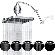 10x13" Rainfall Shower Head Stainless Steel Filtered High Pressure Showerhead