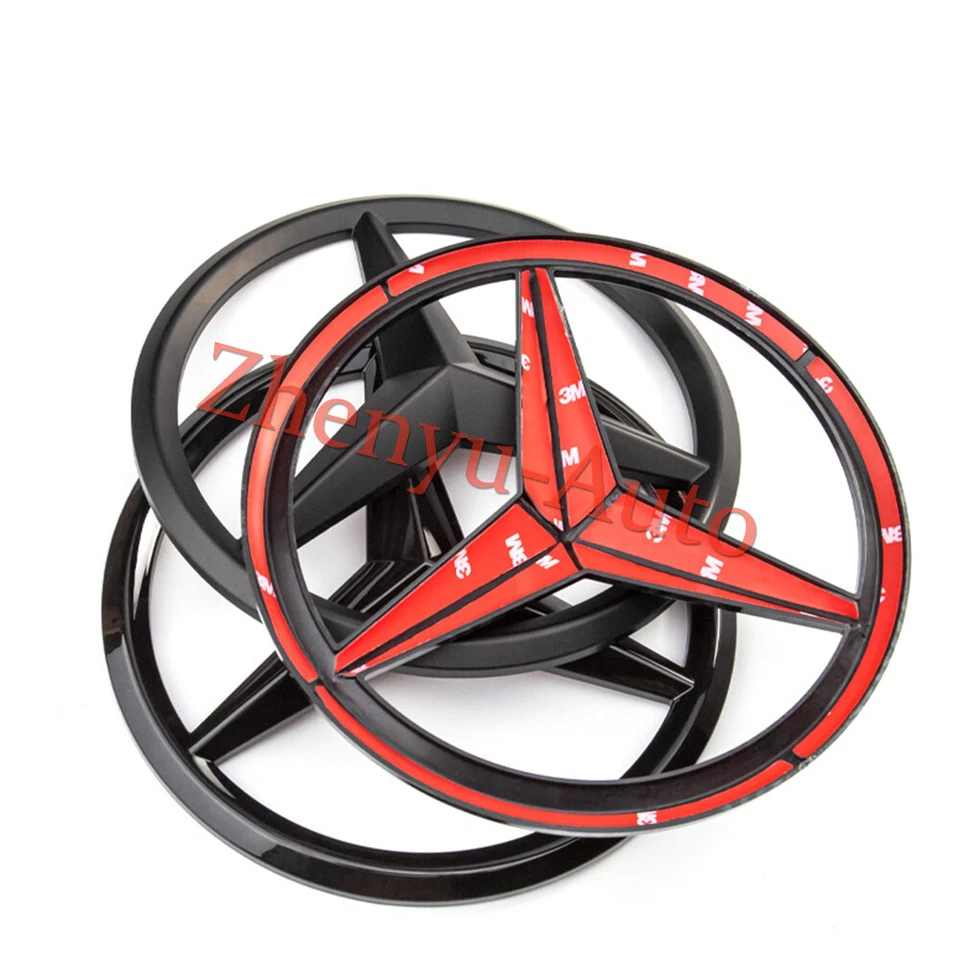 Front Grill Star Cover for Benz GLC GLE GLS 2015-2024 Gloss Black - Image 4 of 4