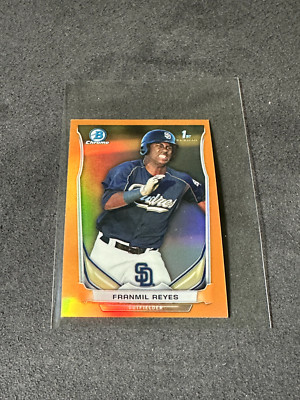 Franmil Reyes 2014 1st Bowman Chrome Mini Orange Refractor #12 07/10