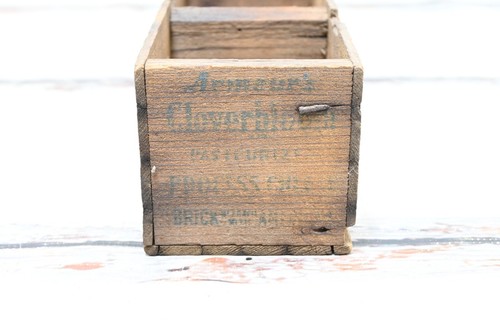 Vintage Armour Star Cloverbloom Cheese Box 5 Pound Cheese Box Chicago Illinois - Bild 4 von 12