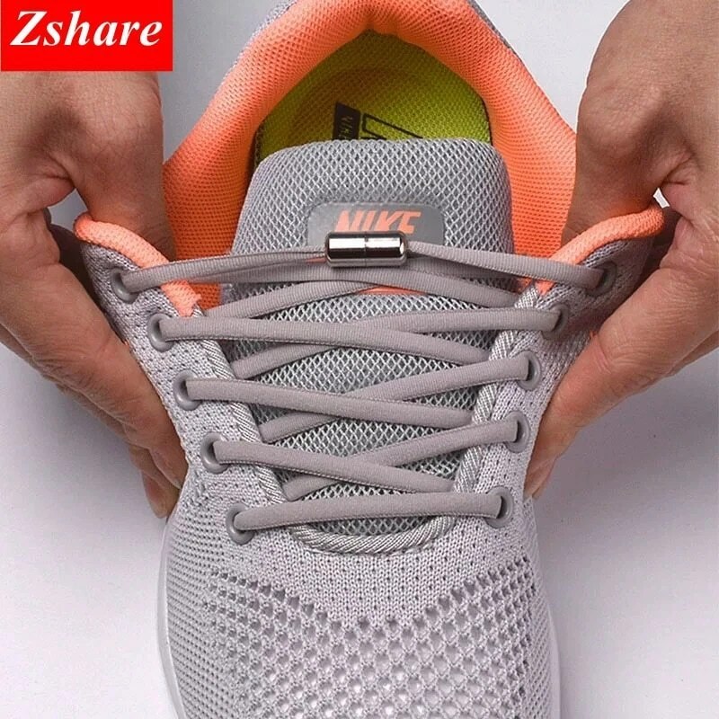 Lock Laces - Gray Solid No Tie Shoelaces