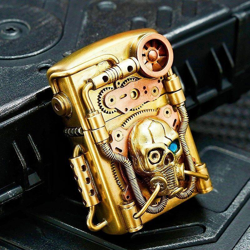 ZORRO 2nd -gen Brass Kerosene Lighter Rare Punk Style Unique