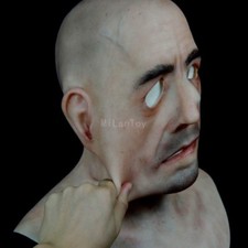 European men's realistic silicone masks, imitation masks, skin - like masks