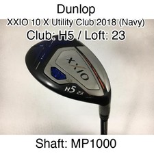 Dunlop XXIO 10 X Utility Club 2018 Navy H5 Hybrid  23 MP1000 Stiff Regular Rig