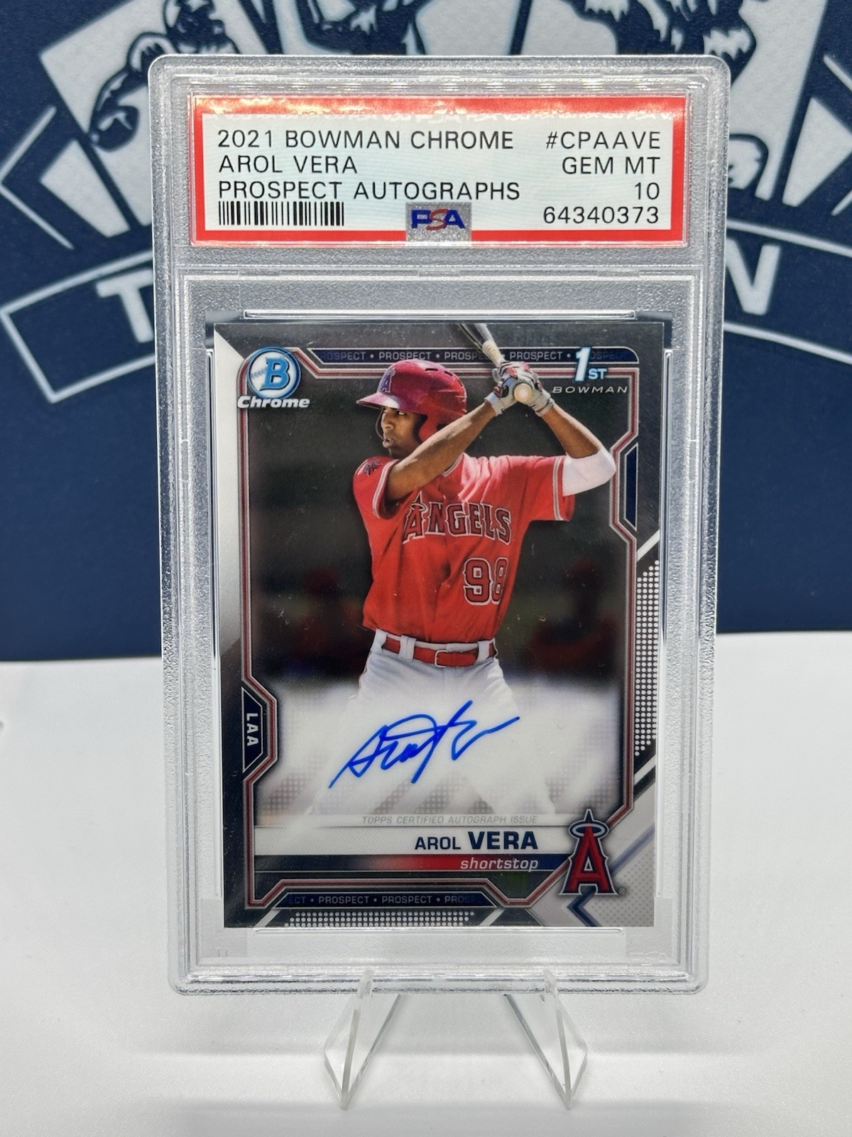 2021 Bowman Chrome Arol Vera Auto #CPA-AVE PSA 10