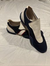Vintage 90s Moschino Leather Hook/Loop Shoes Women's 38 US 7.5 Made In Italy