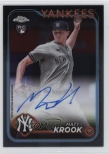 2024 Topps Chrome Rookie Auto Matt Krook #RA-MK Auto z7d