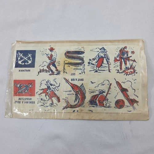 Vintage 1962 Washable Tattoo Sheet Kockamamies - A.J. Wildman NY USA - NEW NOS image 6
