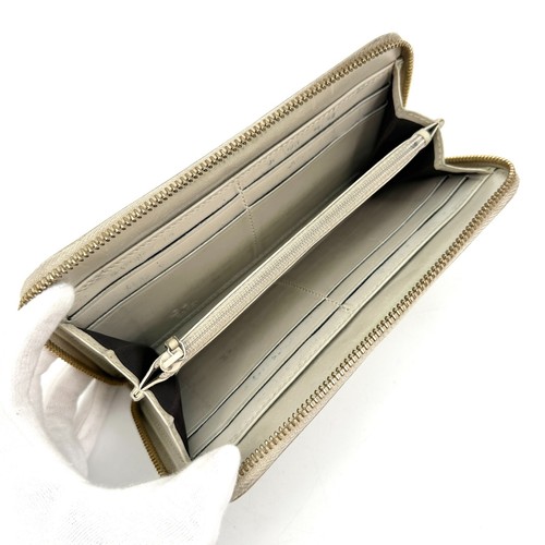 Gucci Long Wallet Purse Zipper GG Leather Off-White Authentic 90T0268 - Picture 8 of 24
