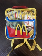 Vtg 2005 CDI McDonald's Toy Play Food Set and Adjustable Backpack Excellent