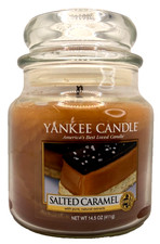 NEW -- Yankee Candle Salted Caramel Medium Jar - Classic Label - VHTF 14.5 oz