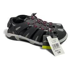 Eddie Bauer Womens Accented Pull String Hiking Sport Sandal Size 8 Blakely Black