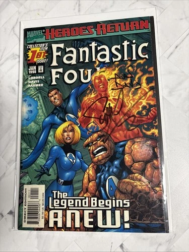 Fantastic Four Vol. 3 #1 2X SIGNED BY ALAN DAVIS & SCOTT LOBDELL (Marvel 1998)