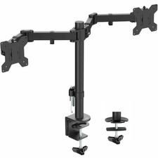Full Motion Dual Monitor Desk Mount Clamp Stand VESA, Double Center Arm Joint...