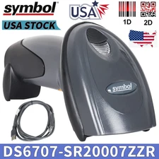 Zebra Symbol DS6707-SR20007ZZR 1D 2D Handheld Barcode Scanner W/ USB Cable USA