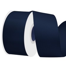 Double Face Navy Blue Grosgrain Ribbon Gift Wrapping Crafts 2 Inch x 25 Yard