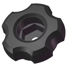 Innovative Components Gnh3-Hexf4----- Snap Lock Fluted Knob, 3/8" Thread Size,