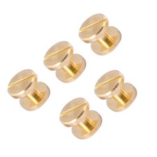 5/10Pcs Height 8mm Leather Craft Chicago Nail Brass Solid Rivets Stud Head sq